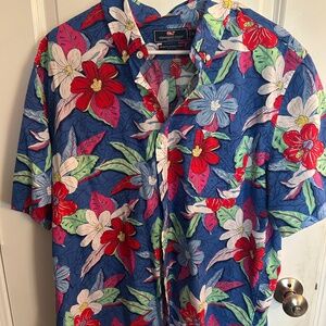 Vineyard Vines Men's Beach Floral Slim Fit Murray Shirt, XL